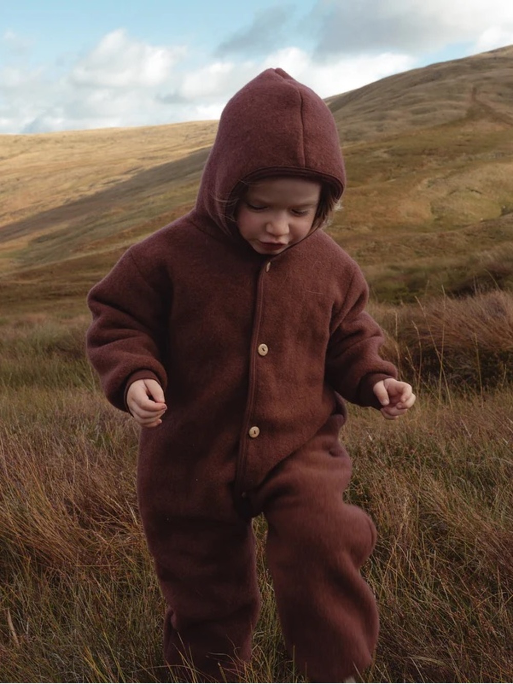 Pipit Baby Suit - Merino Wool Fleece - Fig